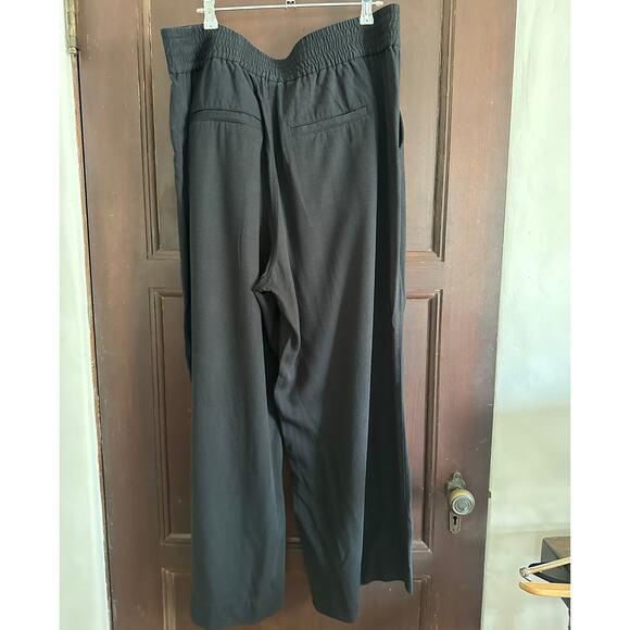 MADEWELL | Black Pull-On Carley Wide-Leg Pants in Softdrape | Size Extra Large - Picture 7 of 9